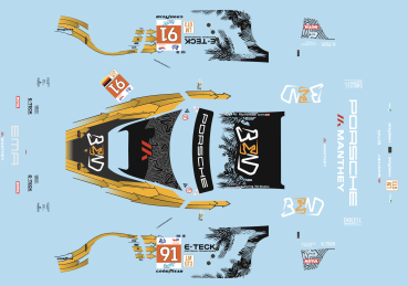 Decal Porsche 911 991 GT3 R  Manthey  EMA Lemans  2024 #91 FFSFD1019v01